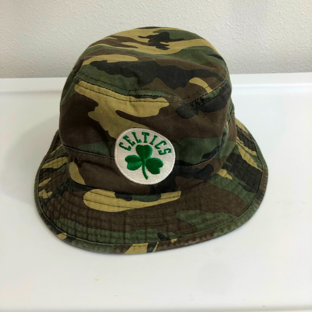 Adidas Boston Celtics camouflage bucket hat
